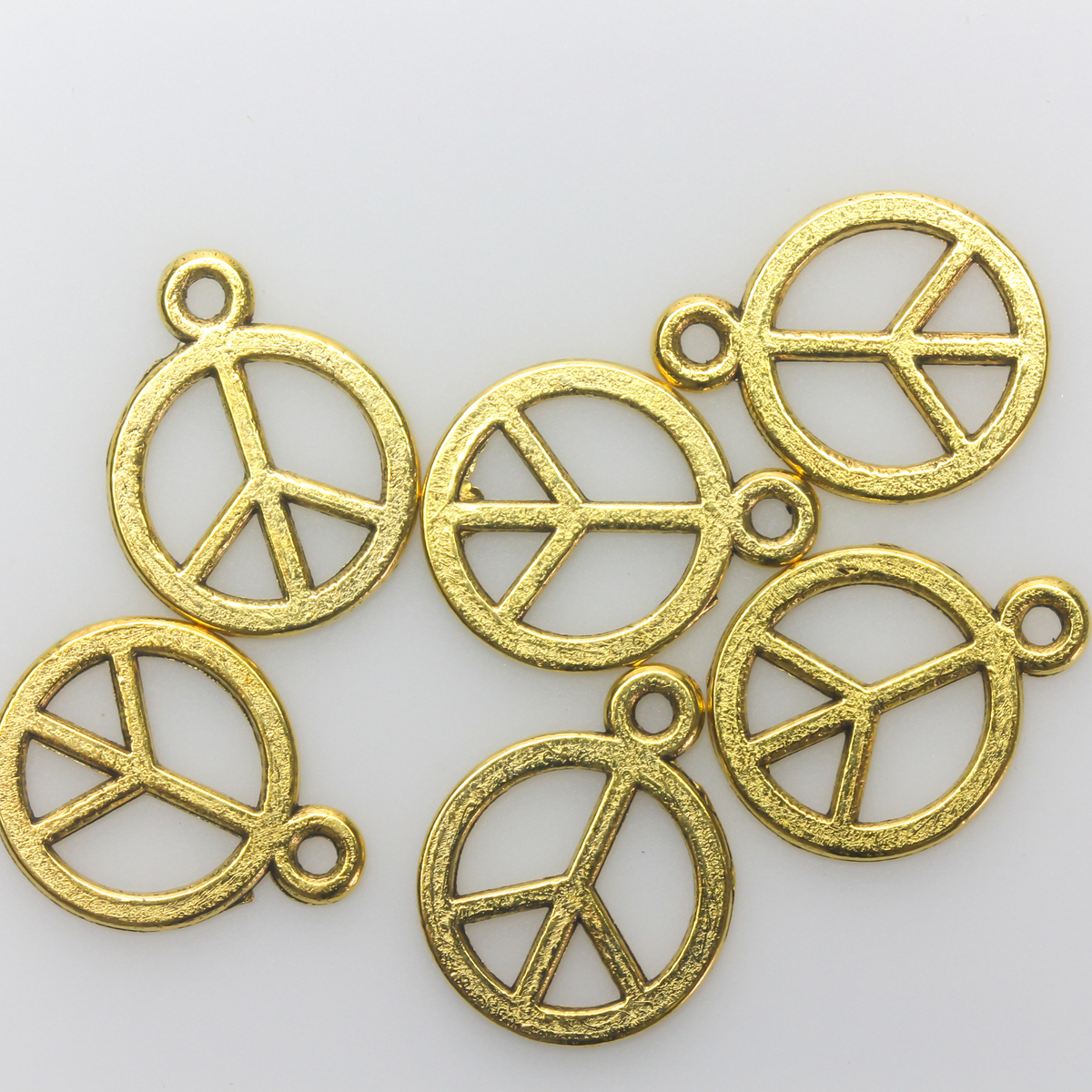 1 Box 200pcs Peace Charms Peace Sign Charm 2 Sizes Stainless Steel Peace Symbol Charms Flat Round Hollow Metal Charms for Jewelry Making Charm DIY