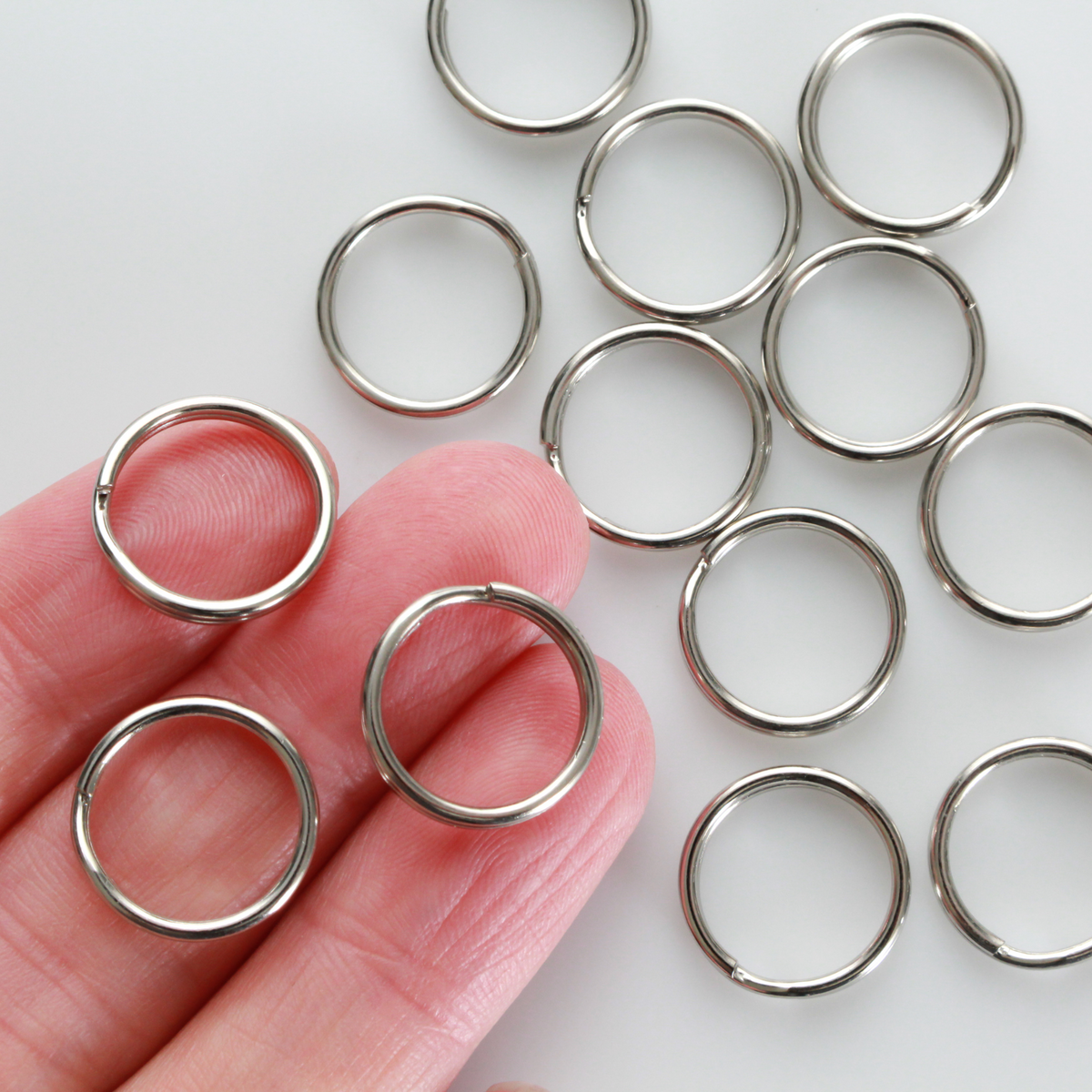 10mm Split Key Rings - Stainless Steel Double Loop Jump Ring, 100pcs