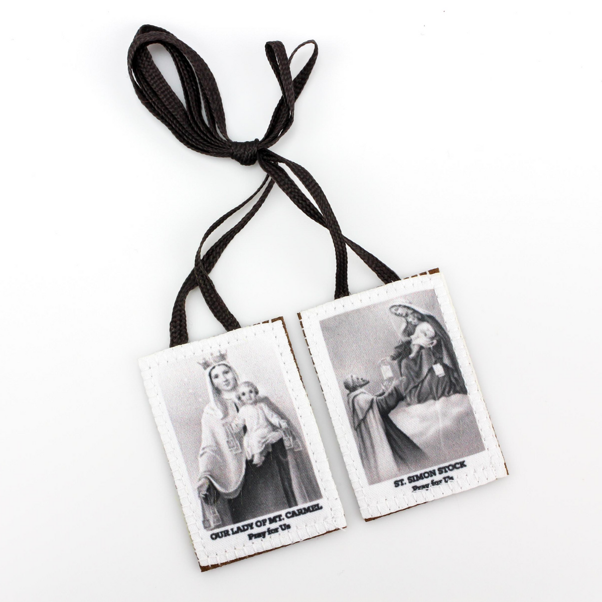 Vintage Inspired Brown Scapular of Our Lady of Mount Carmel