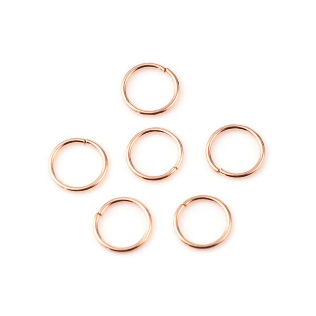 8mm Gold Plated Jump Rings 21 Gauge Iron Based Alloy - 100pcs 8mm