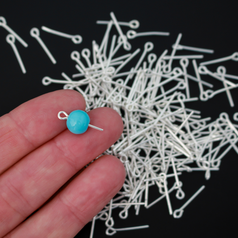 500Pcs Eye Pins Jewelry Findings Eye Pins 30mm Iron Eye Pins