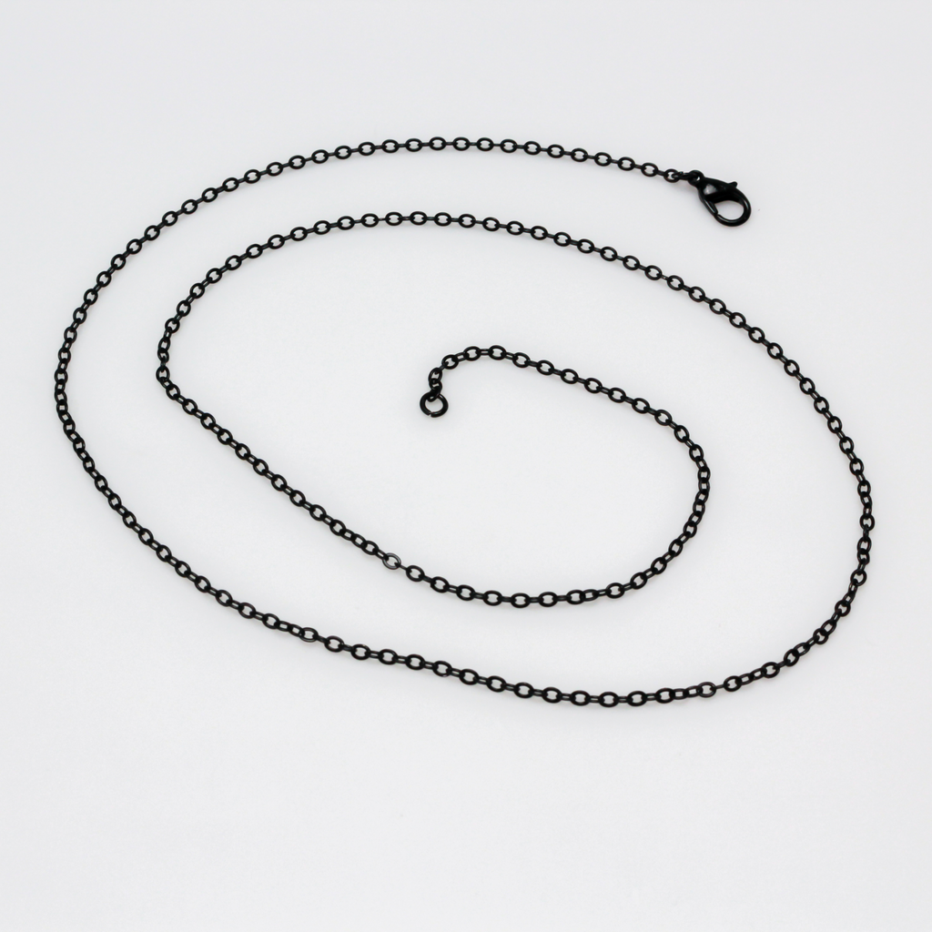 Silver Plated Cable Chain Necklace, 18 inches