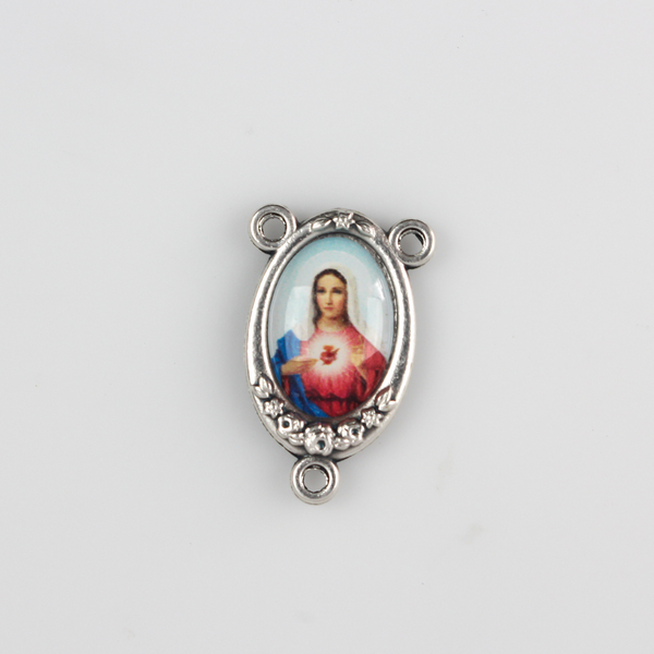 Immaculate Heart of Mary Color Image Rosary Centerpiece