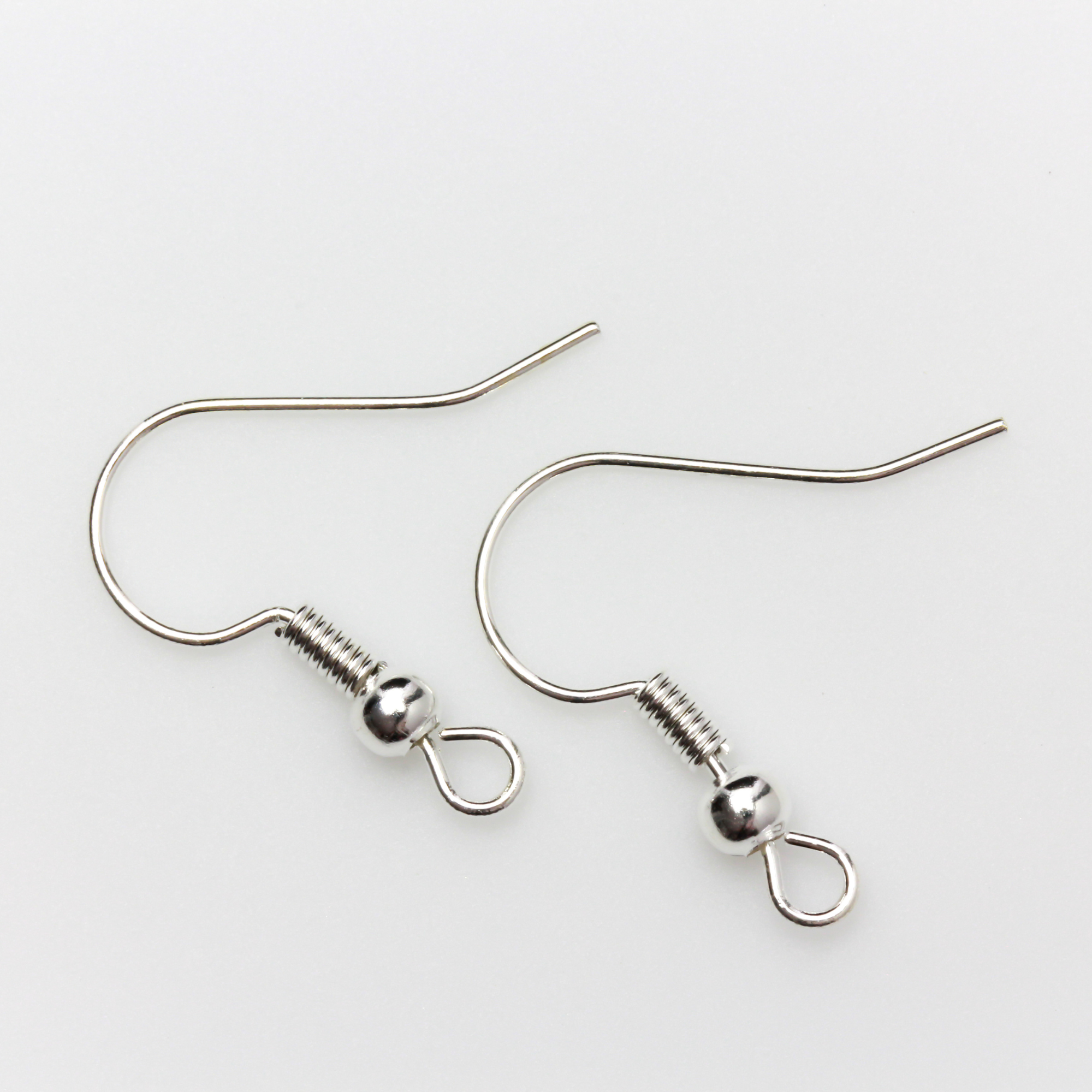 Bronze Earring Hooks with Horizontal Loop - 23 gauge, 30 pieces