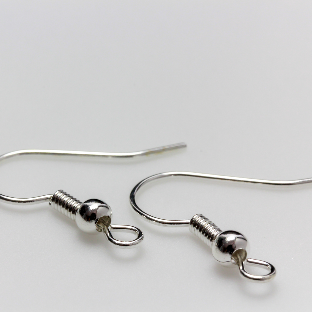 Sterling Silver Earring Hook With Silver Dot, Ear Hook With Loop, Earring  Findings, Gift for Bestfriends, Vertical Drop Trendy Ear Hooks 